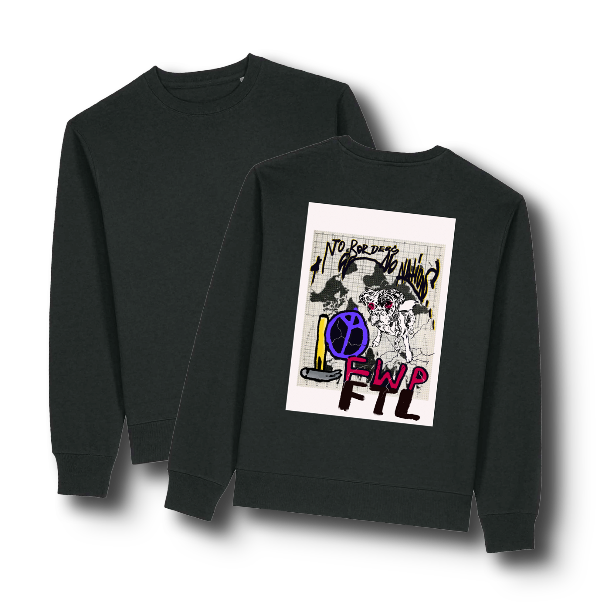 No Borders No Nations Friends Drop 3 Pullover