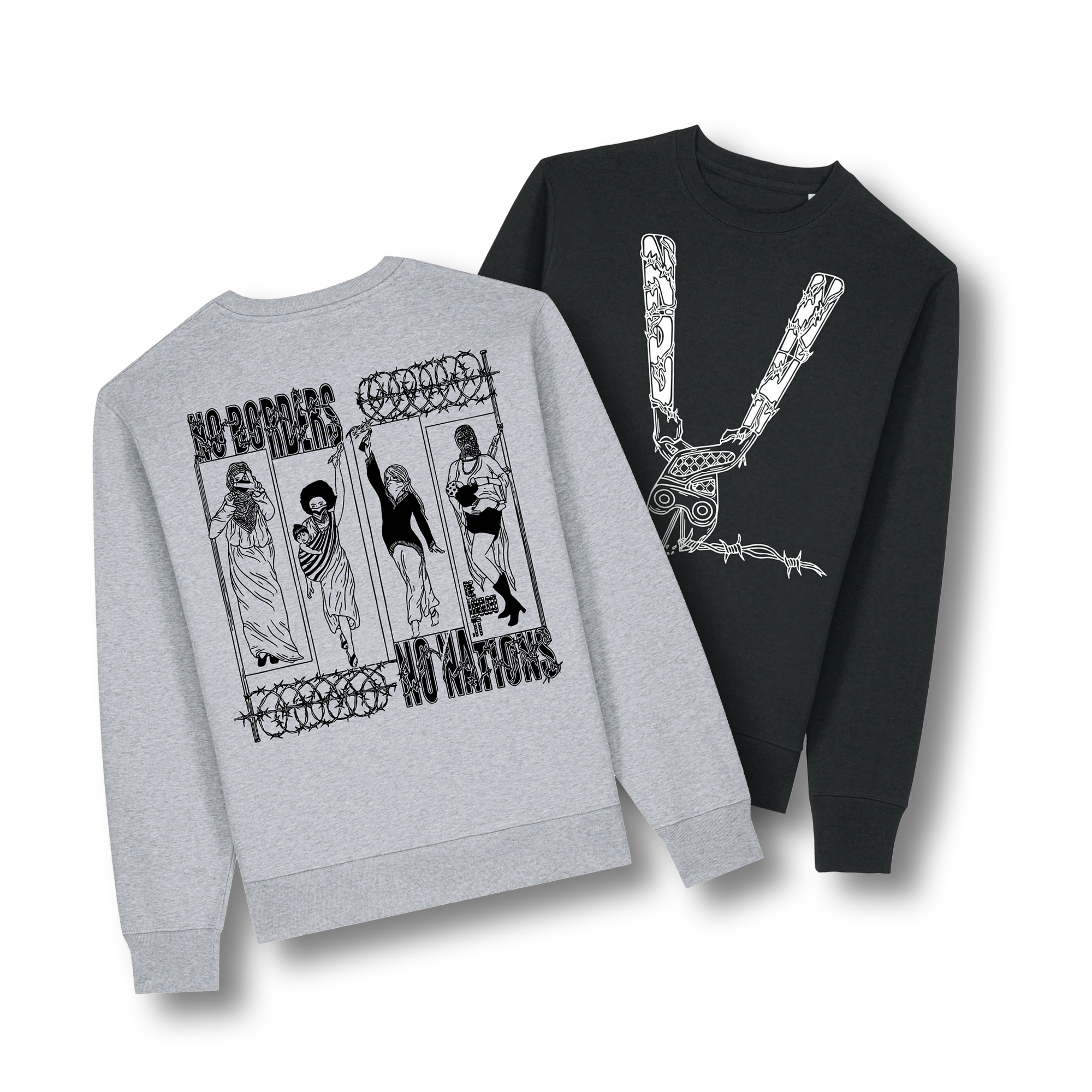 No Borders No Nations Friends Drop 1 Pullover