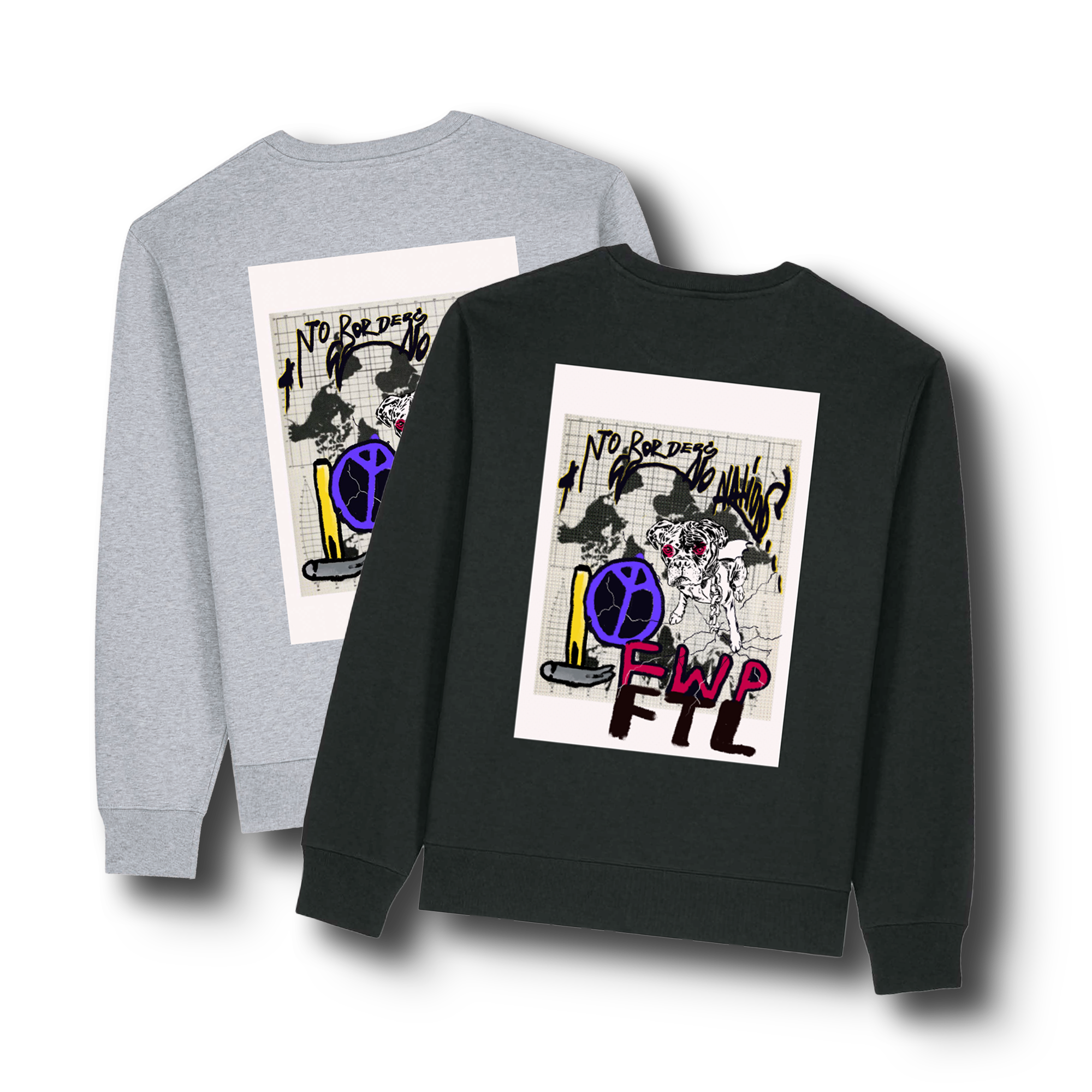 No Borders No Nations Friends Drop 3 Pullover