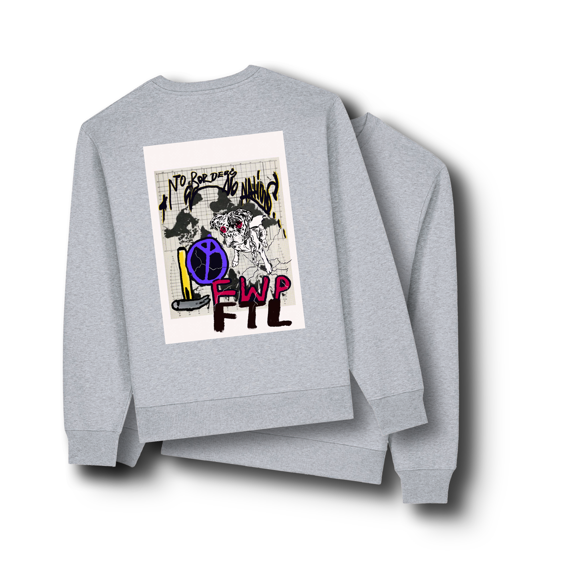 No Borders No Nations Friends Drop 3 Pullover