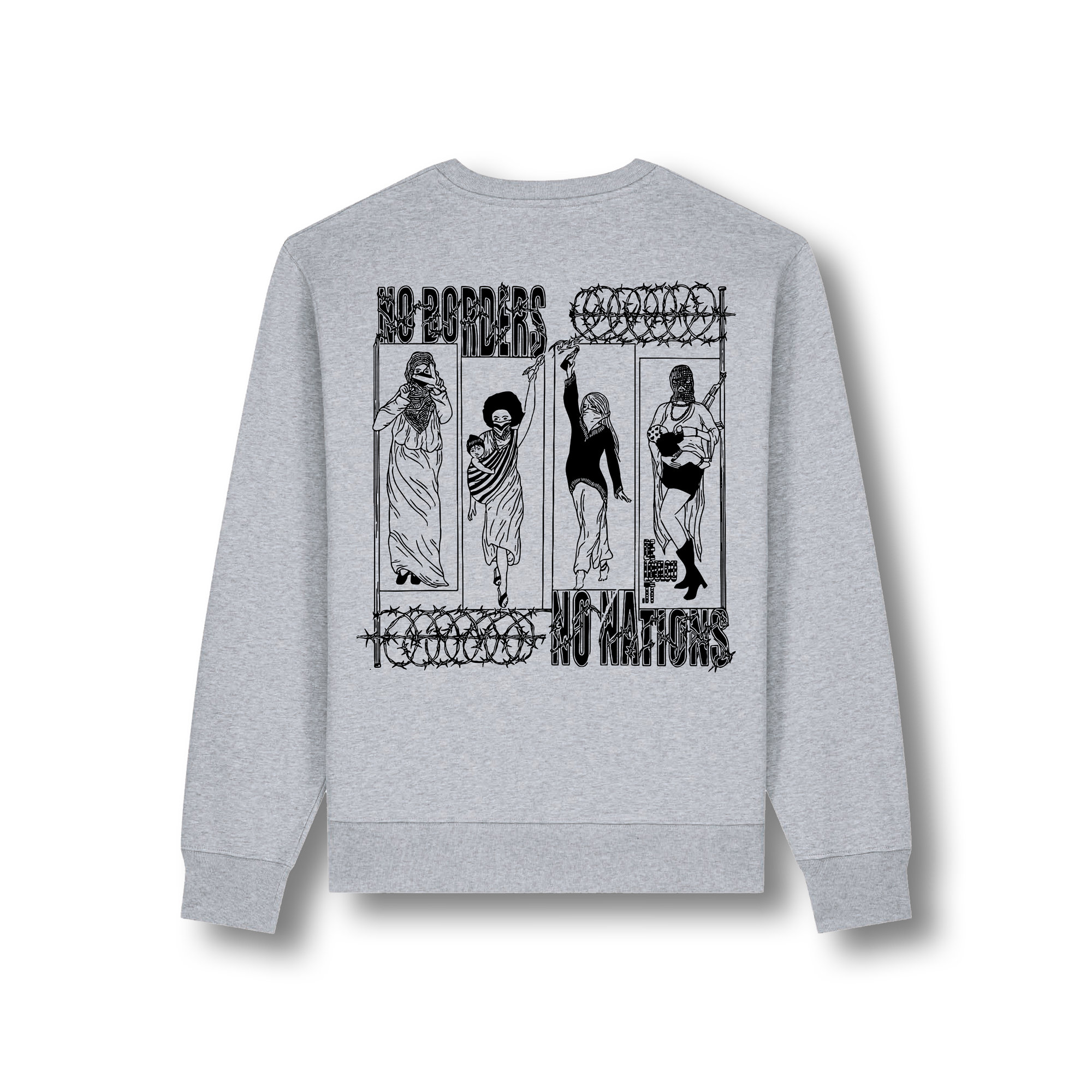 No Borders No Nations Friends Drop 1 Pullover