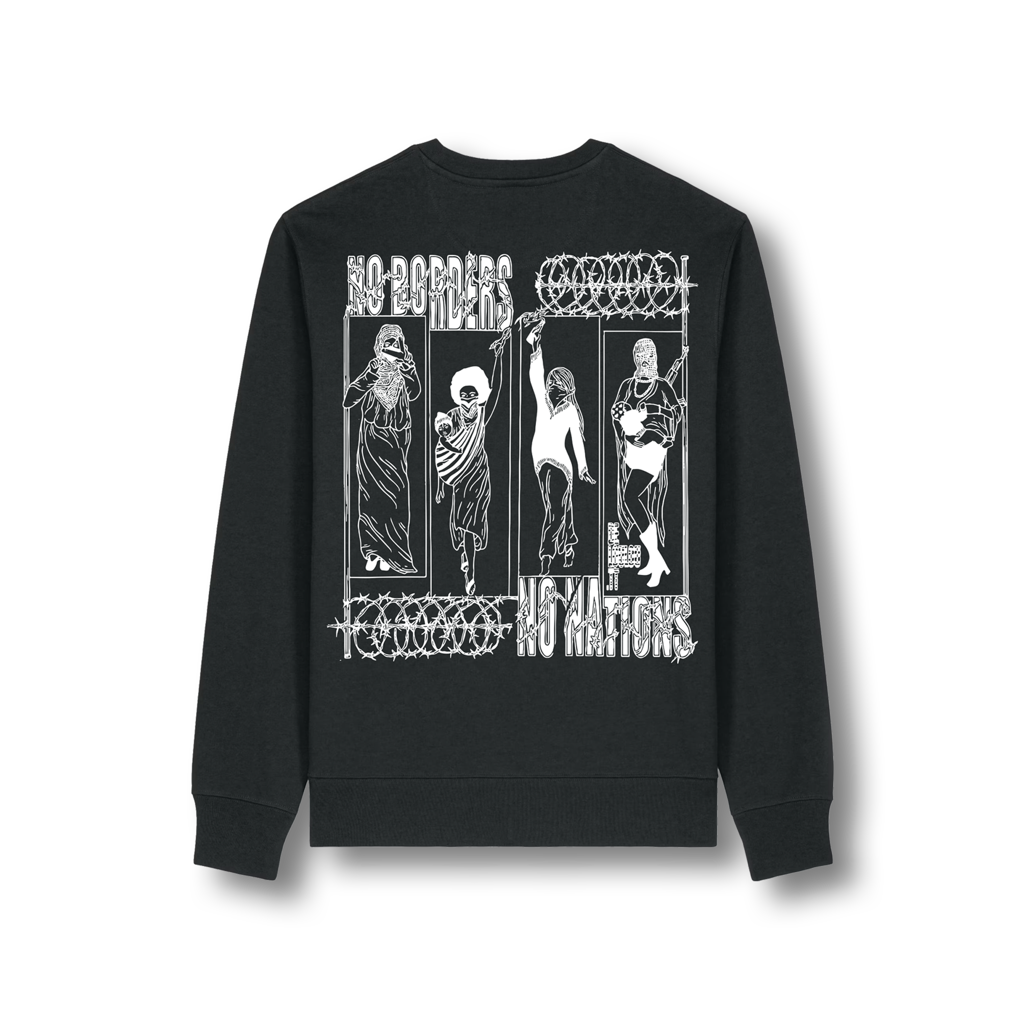 No Borders No Nations Friends Drop 1 Pullover