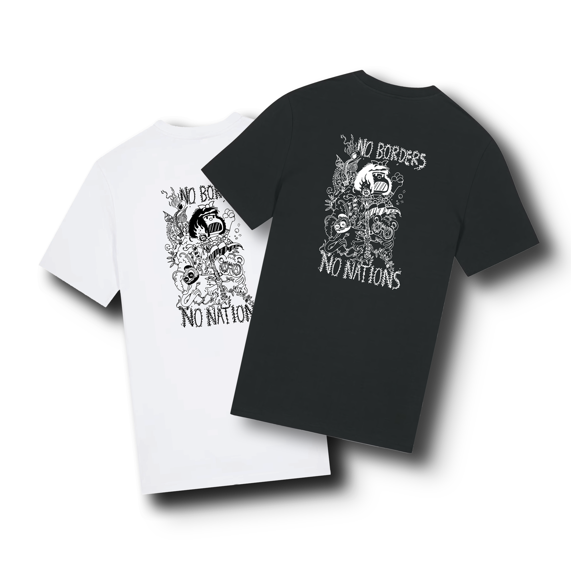 No Borders No Nations Friends Drop 2 T-Shirt